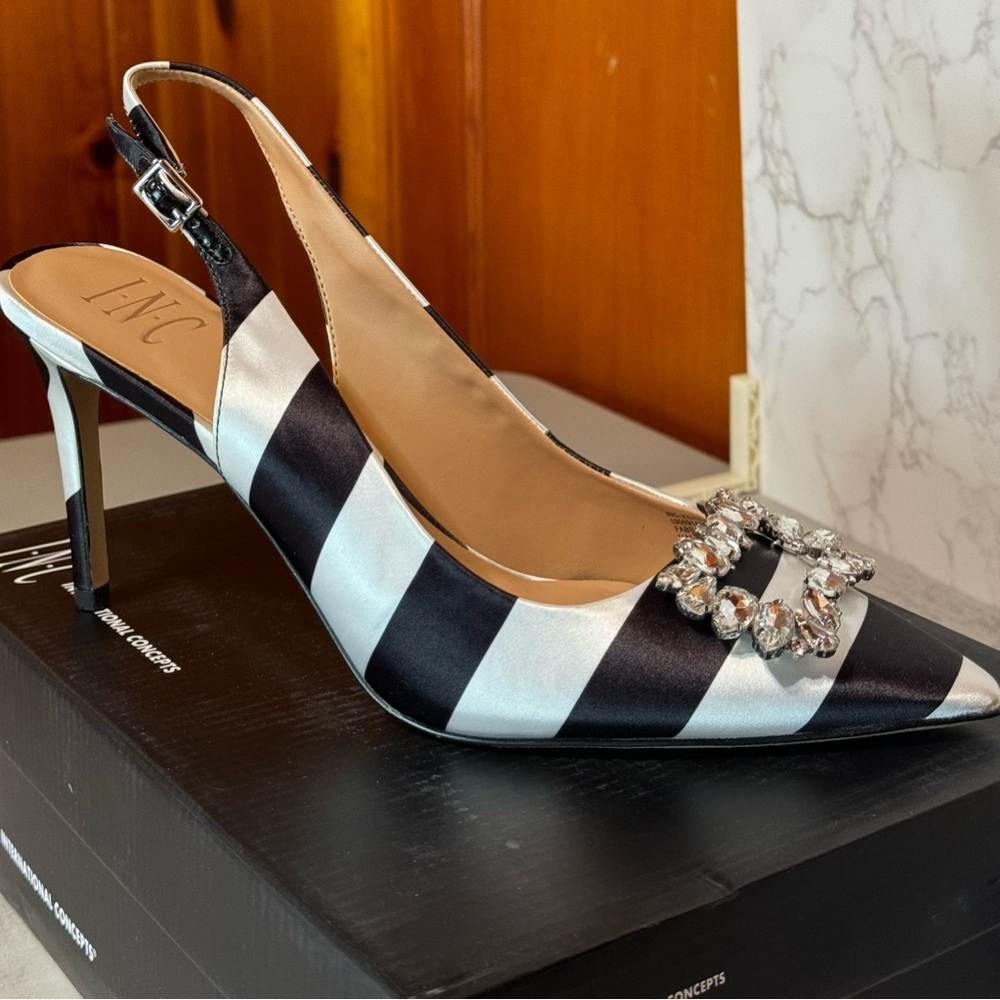 I.N.C. "Steppin' High in Black & White Slingbacks!"